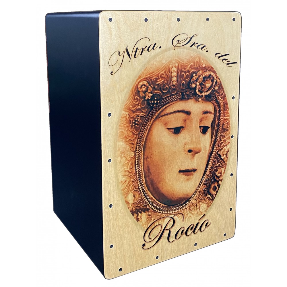 Cajón Flamenco Virgen del Rocío en Sepia