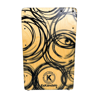 Cajón Flamenco EsKándalo Konfusión Blanco