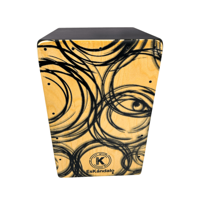 Cajón Flamenco EsKándalo Konfusión Blanco